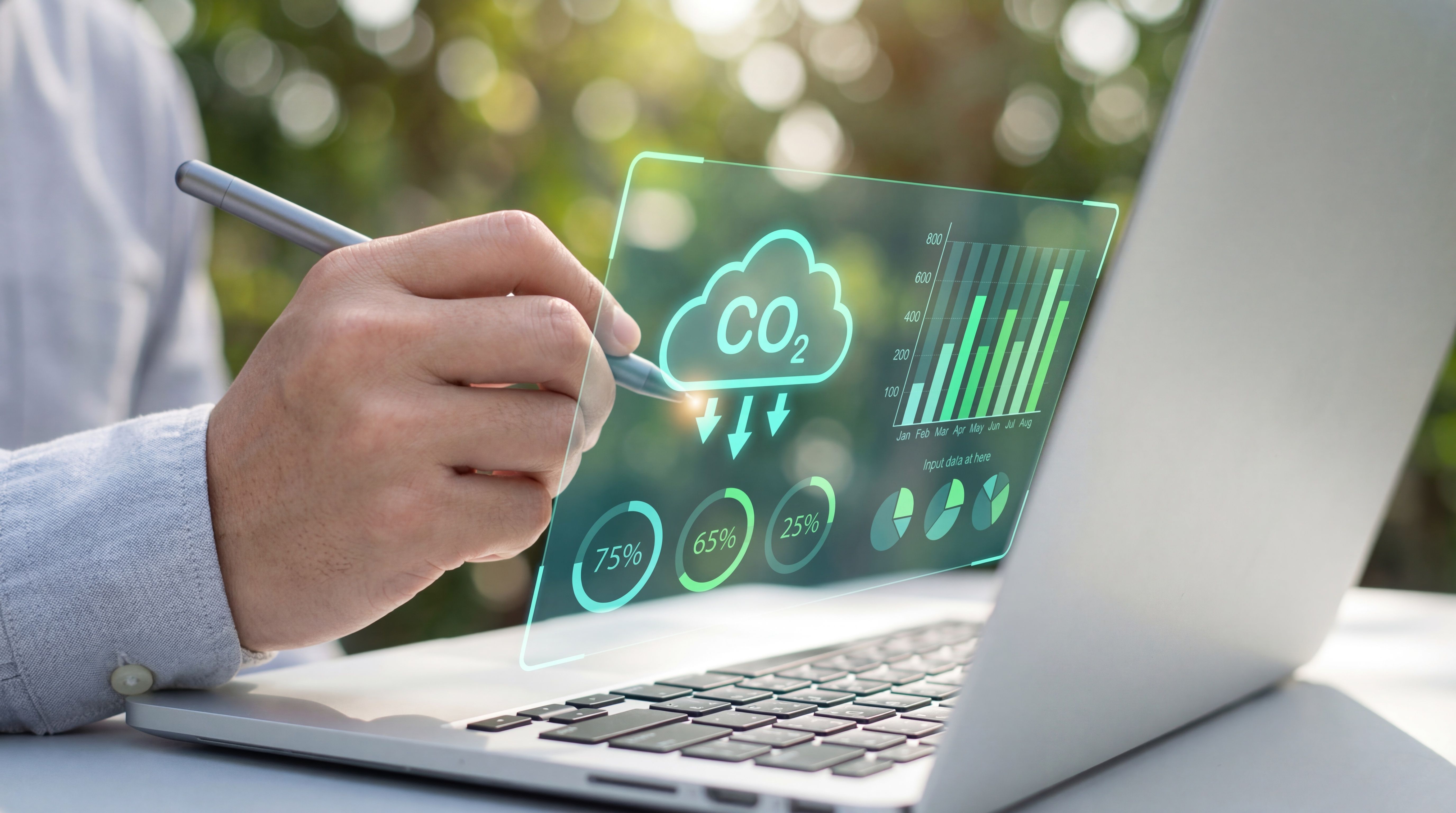 digital analysis of carbon footprint management and environmental sustainability using futuristic